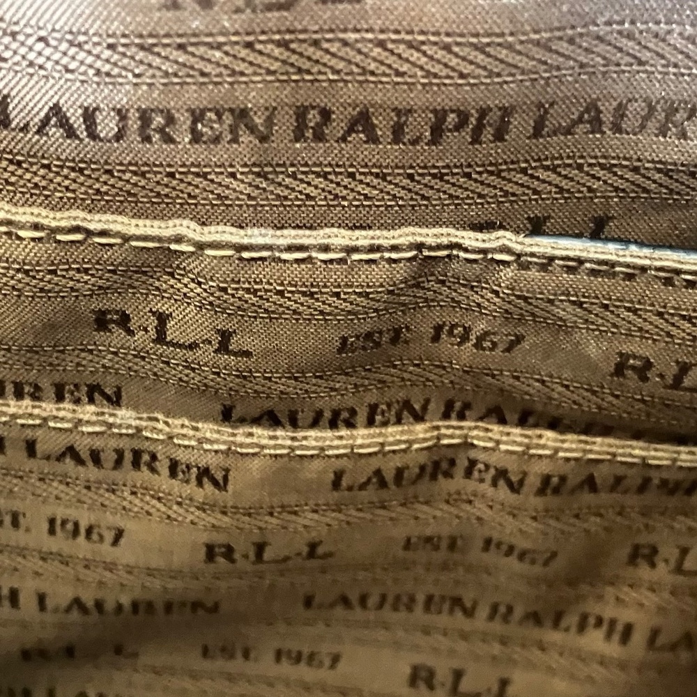 Ralph Lauren Large Black Vintage Pebbled Leather Lauren Bag - Picture 12 of 16